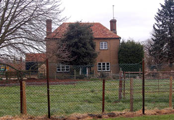 Yew Tree Farmhouse seen from the childrens playground March 2008